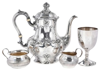 Four Sterling Table Items