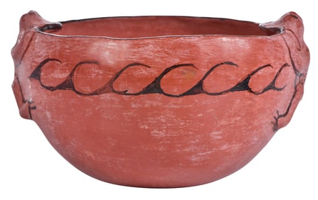 Maricopa Barbara Johnson Red Wear Bowl with Frog Handles