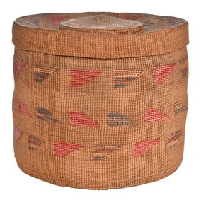 Northwest Coast Lidded Basket