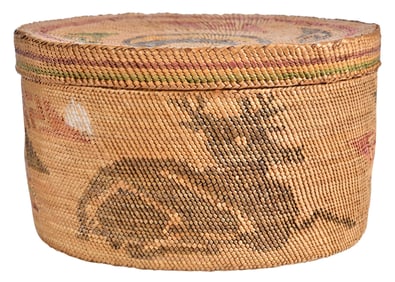 Northwest Coast Lidded Basket