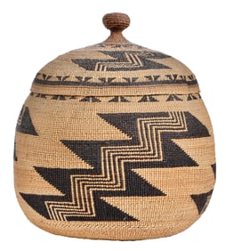 Hupa Lidded Basket Jar