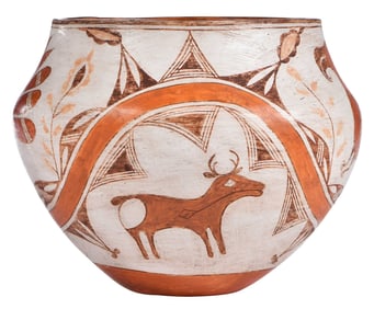 Acoma Figural Polychrome Olla