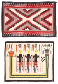 Two Navajo Trading Post Weavings