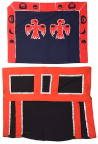 Two Northwest Coast Button Blankets