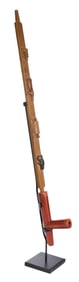 Sioux Carved Effigy Pipe Stem and Bowl