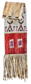 Lakota Quilled and Beaded Pipe Bag