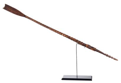 Northwest Coast Figural Carved Wood Harpoon