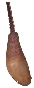 Northwest Coast Carved Polychrome Figural Feast Spoon