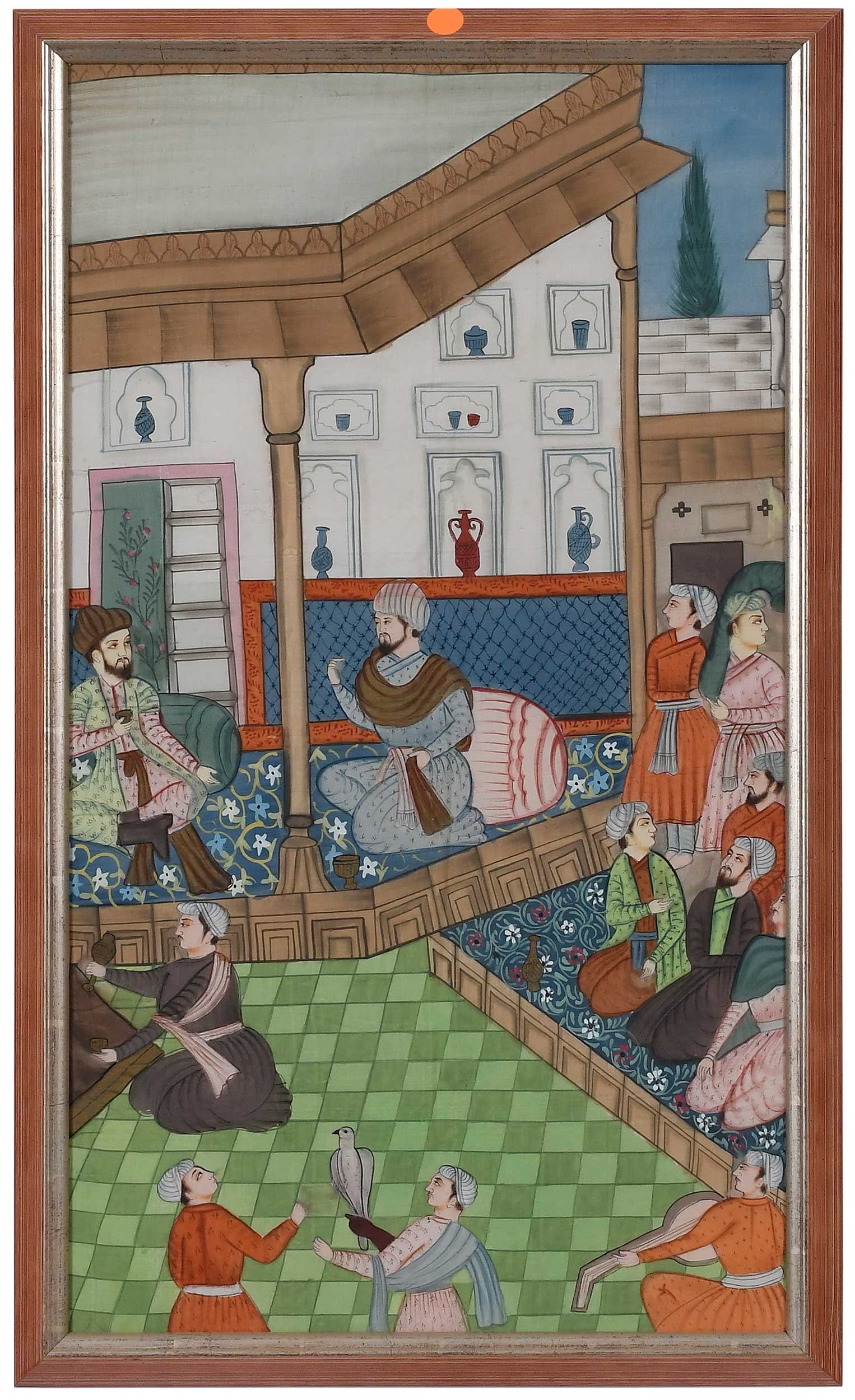 Framed Mughal School Painting
