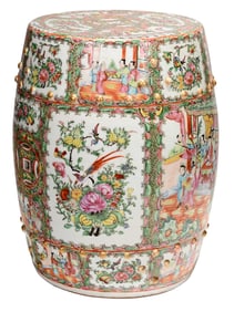 Chinese Export Famille Rose Porcelain Garden Seat