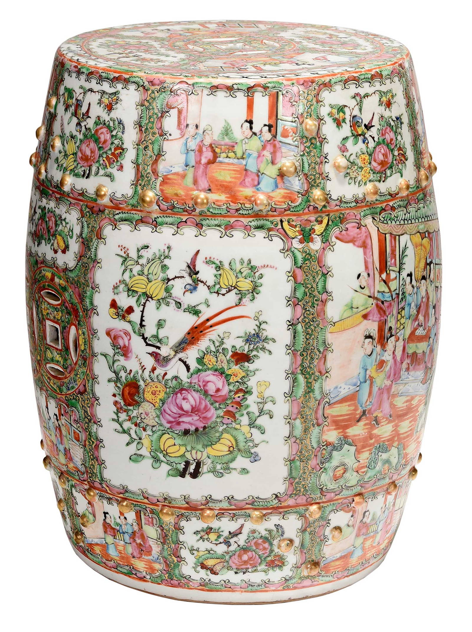 Chinese Export Famille Rose Porcelain Garden Seat
