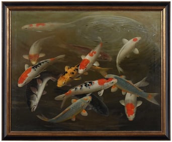 Japanese Painting, Koi Fish