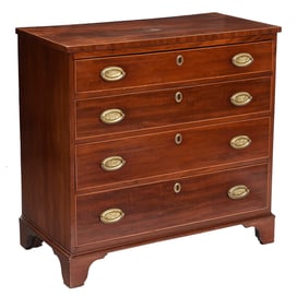 George III Figured Mahogany Chest of Drawers