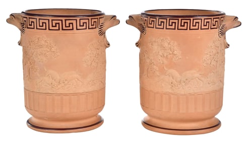 Pair of Davenport Terracotta Wine Coolers