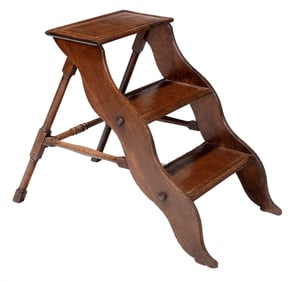 Vintage Oak Library Steps