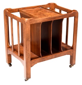 Georgian Style Burlwood Veneered Canterbury