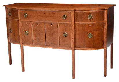American Federal Inlaid Figured Cherry Sideboard