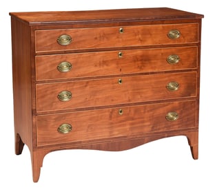 Southern Federal Cherry and Mahogany Chest of Drawers