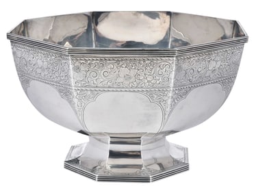 Octagonal Sterling Silver Center Bowl