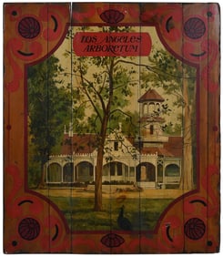 American Paint Decorated Fireboard, Los Angeles Arboretum