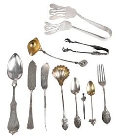 24 Pieces Sterling and Coin Silver Flatware