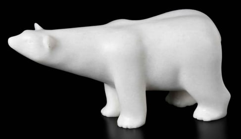 Inuit Carved Dolomite Polar Bear