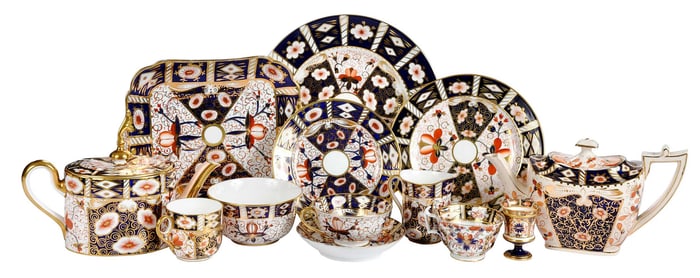 59 Piece Assembled English Porcelain Imari Pattern Service