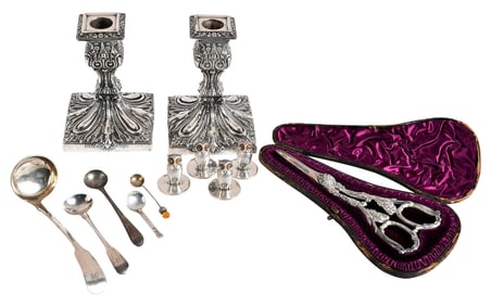 12 English Silver Table Items