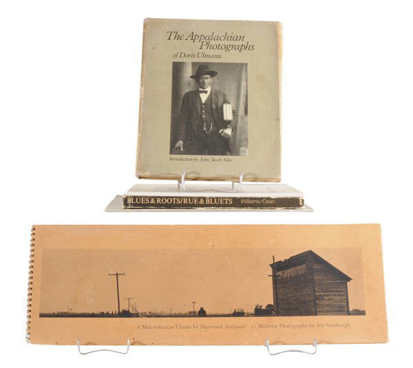Five Books of Photography: [Six Mid-American Chants by Sherwood Anderson, Eleven Midwest Photographs by Art Sinsabaughs,] 7-1/2 x 20-1/4 in., [edges with toning and fading, cover with waterstains, spots and partially frayed bin