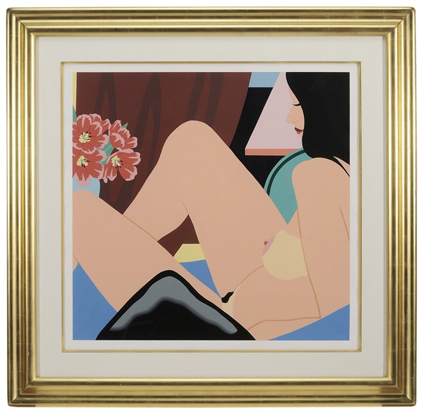 Tom Wesselmann: (American, 1931-2004) Helen Nude, screenprint in colors, signed, dated and numbered in pencil lower right "Wesselmann 81, 9/150", printed editions Lassiter-Maisel, NY, published Transworld Det. NY, 32