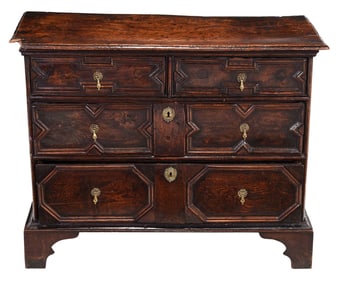 William and Mary Oak Chest of Drawers