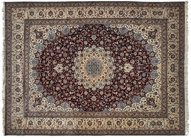 Wool and Silk Tabriz Carpet