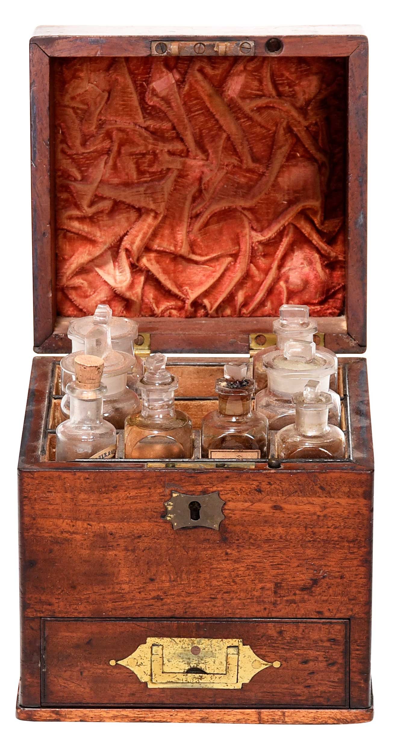 Georgian Mahogany Apothecary Case with Bottles (1 of 7)