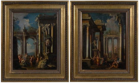 Alberto Carlieri, A Pair of Capriccio Architettonico