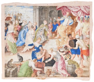Italian School Illumination, Solomon and the Queen of Sheba