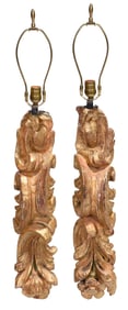 Pair of Venetian Baroque Electrified Giltwood Wall Sconces