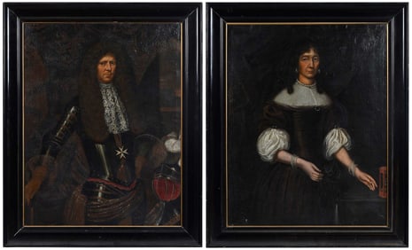 Pair of Dutch School Portraits