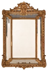 Louis Philippe Carved and Gilt Wood Mirror Framed Mirror