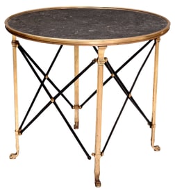 Directoire Style Bronze and Marble Gueridon