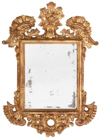 Venetian Baroque Style Carved and Gilt Framed Mirror