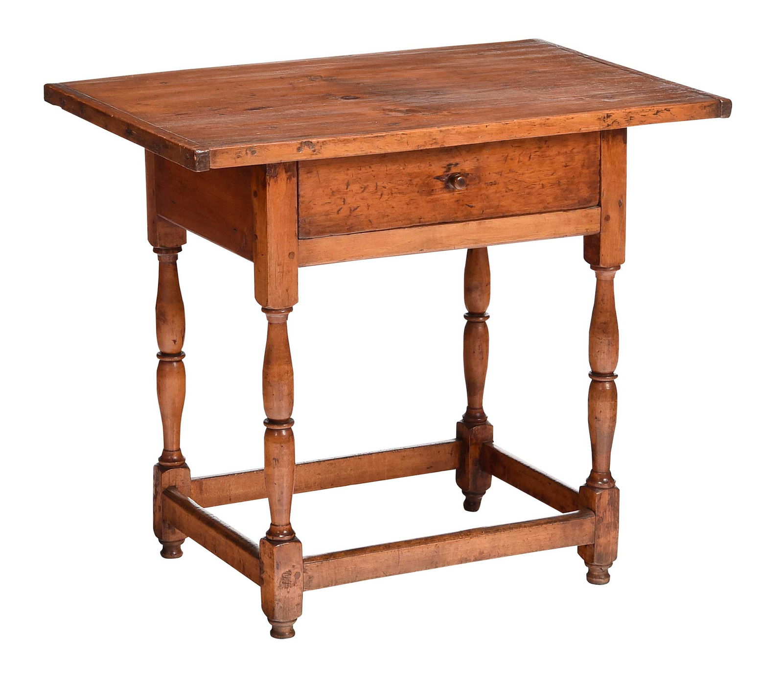 New England William and Mary Pine and Maple Tavern Table (1 of 12)