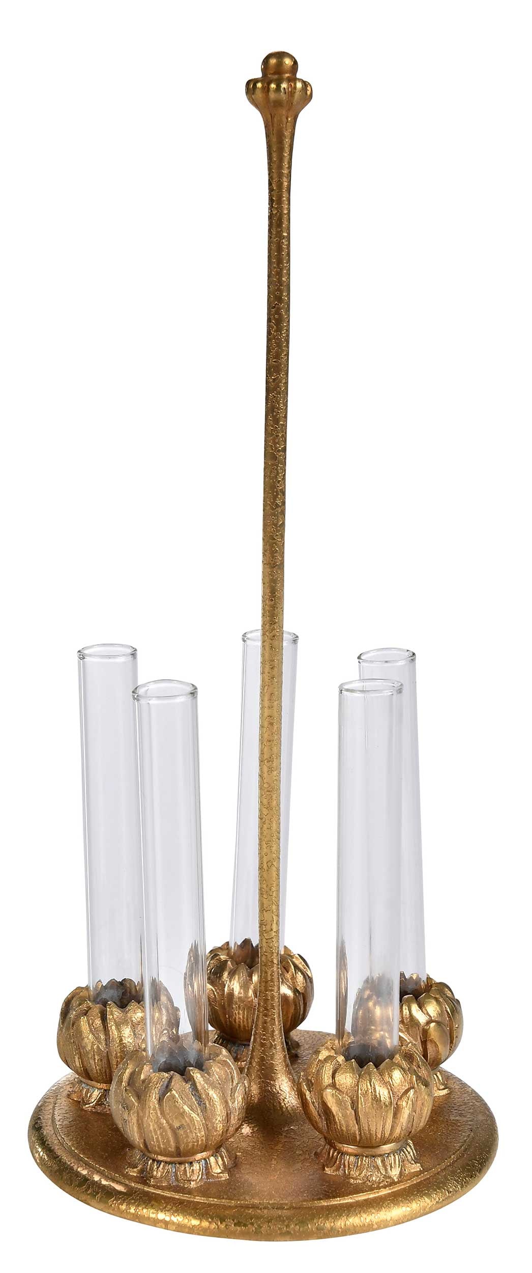 Tiffany Studios Gilt Bronze and Glass Bud Vase (1 of 8)