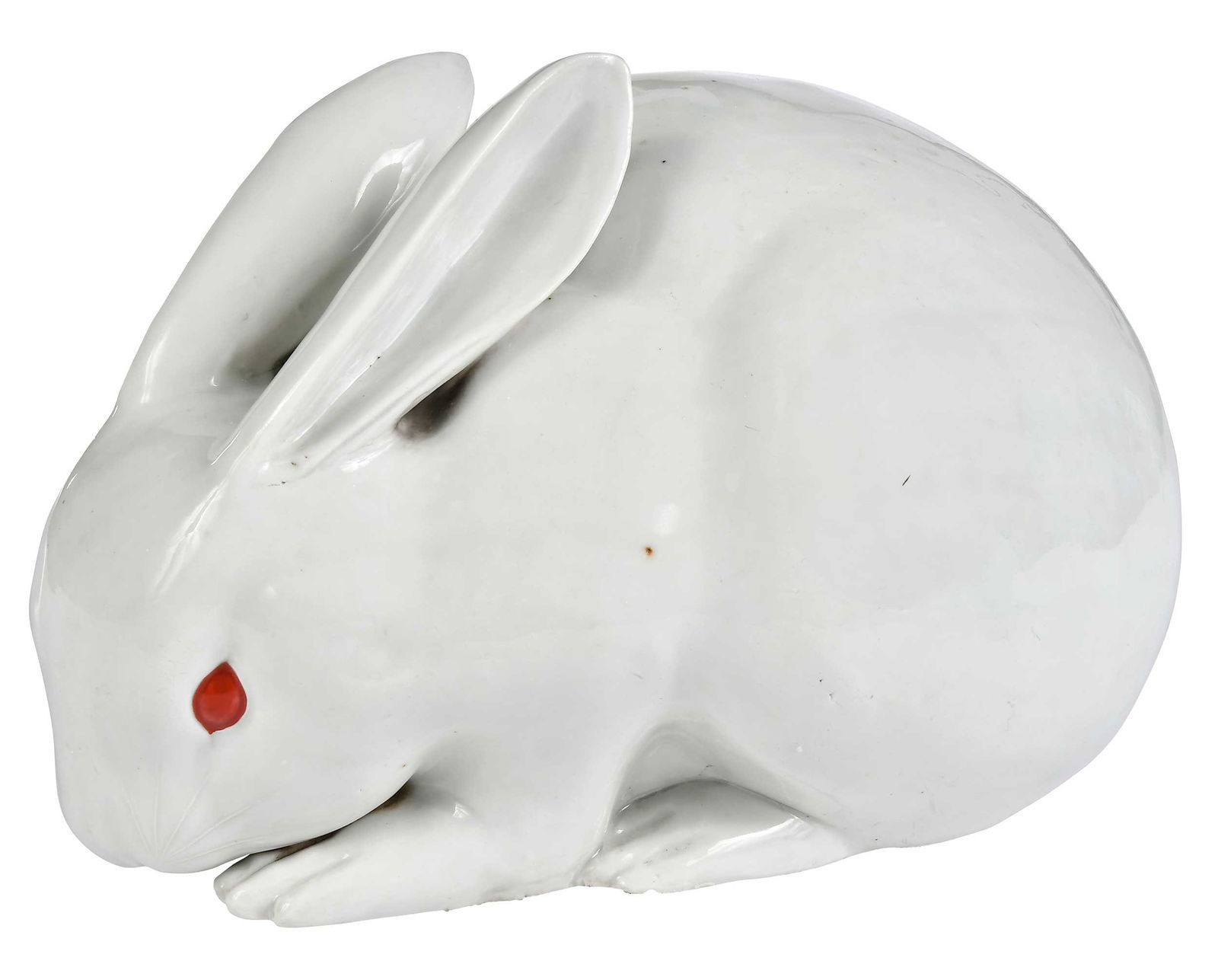 Monumental Japanese Hirado Porcelain Rabbit Okimono (1 of 10)