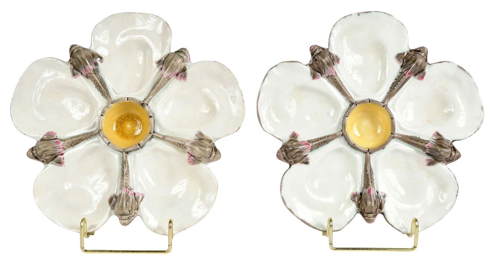 Pair of Wedgwood Dolphin Form Oyster Plates (1 of 7)