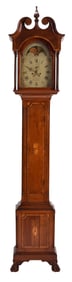 Rare Virginia Federal Inlaid Cherry Tall Case Clock