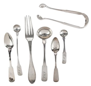 16 Pieces Virginia and Washington DC Coin Silver Flatware