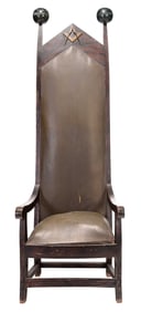 Monumental Kentucky Masonic High Back Chair