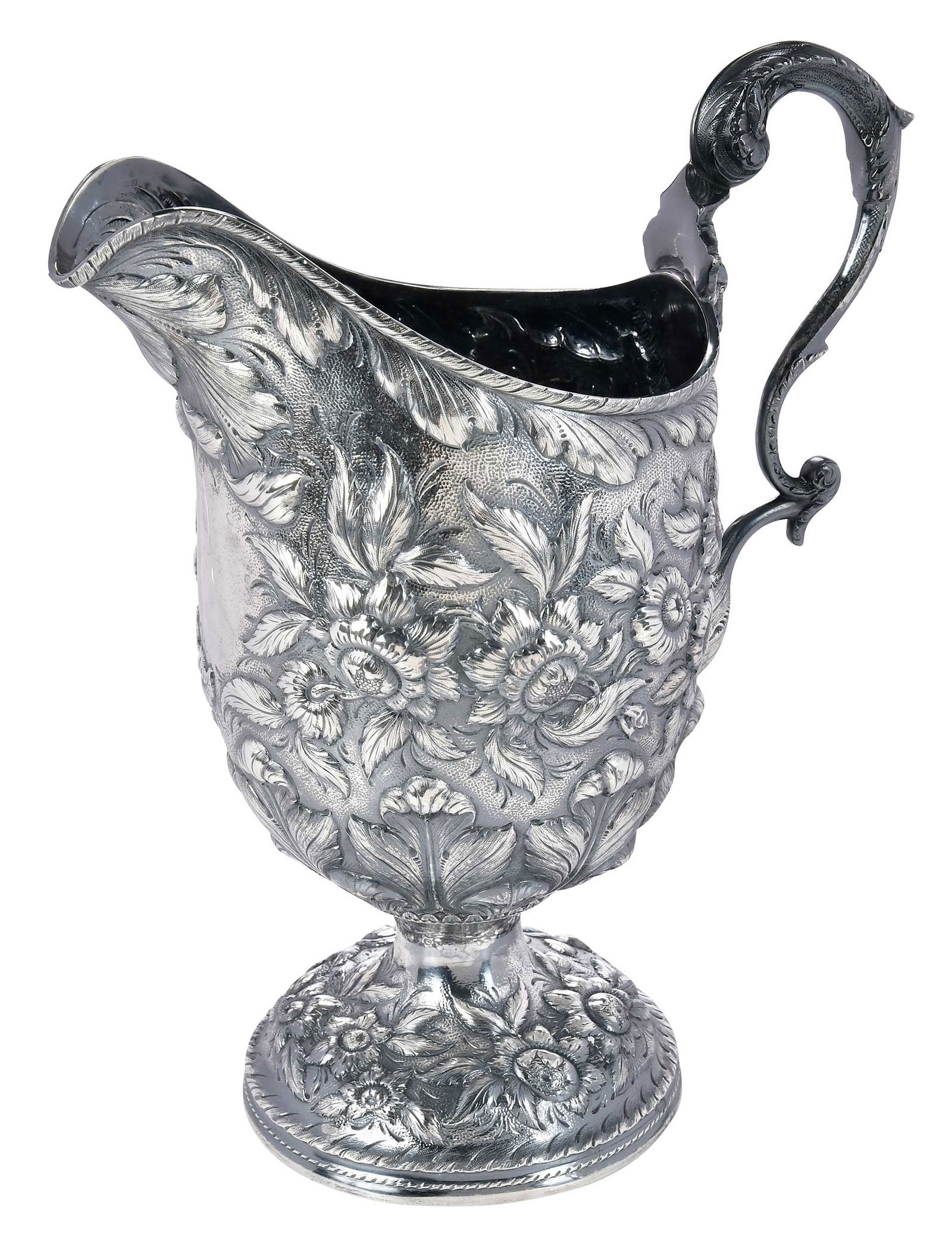 Kirk Repousse Coin Silver Water Pitcher (1 of 11)