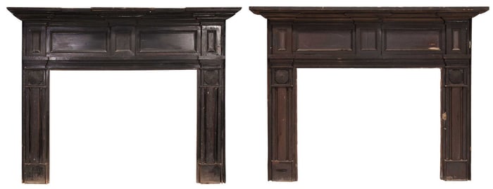 Two Southern Yellow Pine Fireplace Surrounds