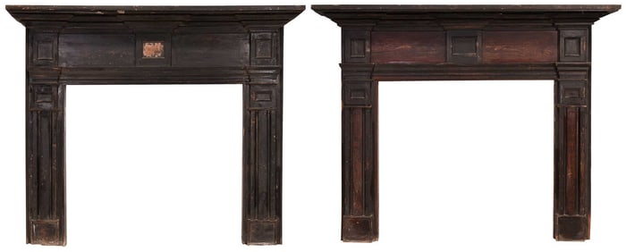 Two Southern Yellow Pine Fireplace Surrounds